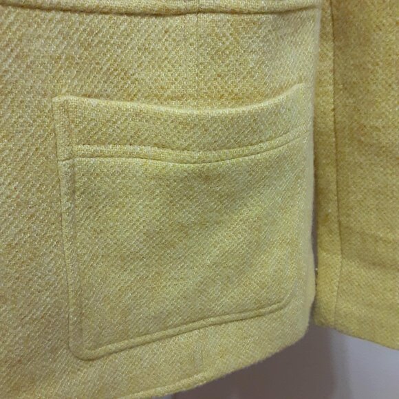 Talbots Women's Size 18W Wool Blend yellow button-down Blazer Jacket - Picture 8 of 12